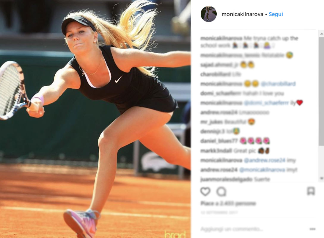 Monica Kilnarova, la sexy tennista che ha incantato Roma
