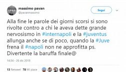 Pavan attacca il Napoli, la rabbia dei tifosi