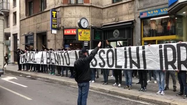 Striscione neofascista, provvedimento contro gli ultras della Lazio