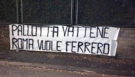 Striscioni contro James Pallotta a Roma