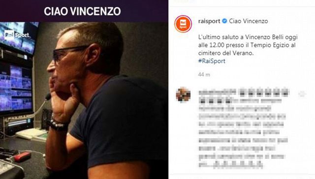 Lutto a Rai Sport: scomparso il regista Vincenzo Belli