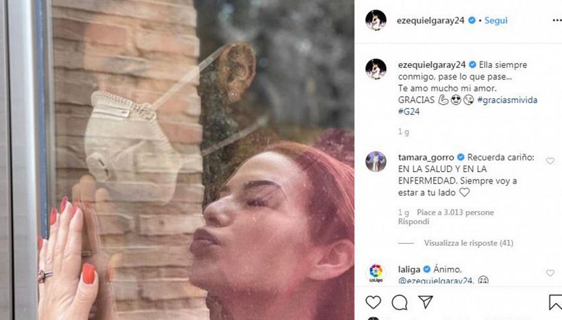 Coronavirus, Garay e quel bacio attraverso il vetro di sua moglie