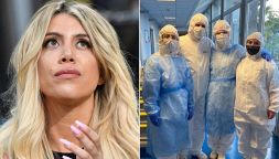 Wanda Nara compie un gesto per l'infermiera che lotta il Covid-19