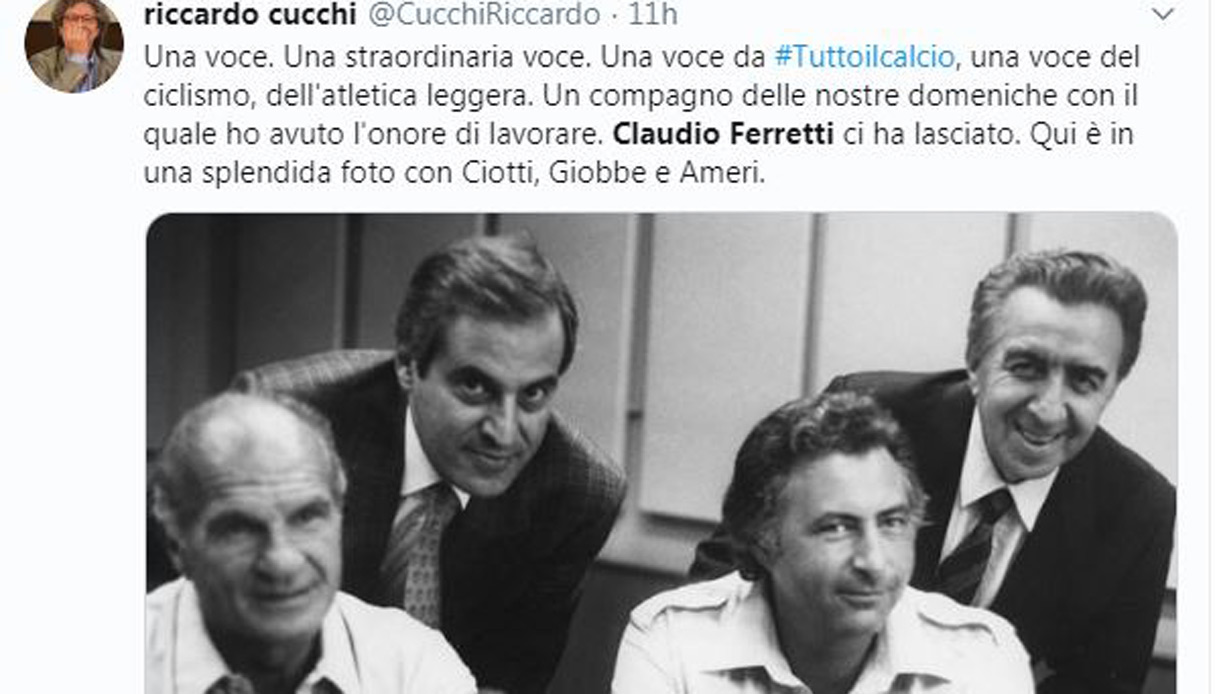 Il ricordo di Claudio Ferretti di amici e colleghi: Rai in lutto