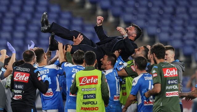 Napoli,l'emozionante discorso di Gattuso in campo dopo il trionfo
