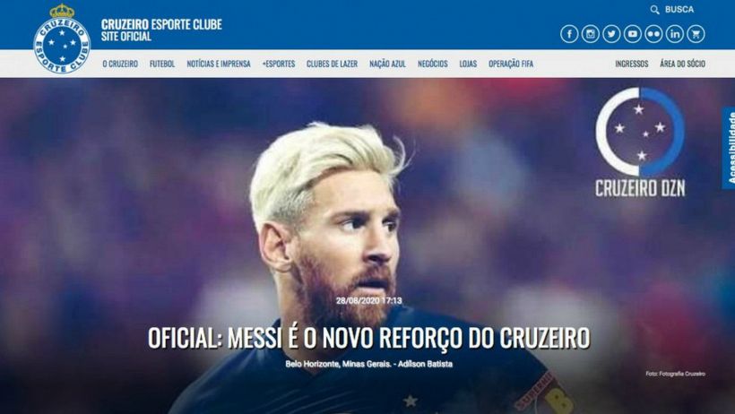 Un hacker manda Messi al Cruzeiro