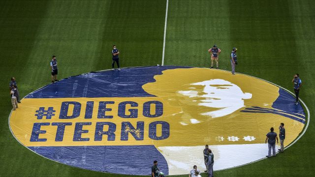 Il Boca segna e celebra Maradona