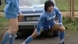 Maradona: la partitella nel fango di Acerra con gol di mano