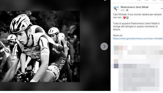 Ciclismo, morto Michael Antonelli: caduta fatale e poi il Covid