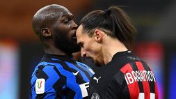 Le foto dello scontro tra Ibra e Lukaku