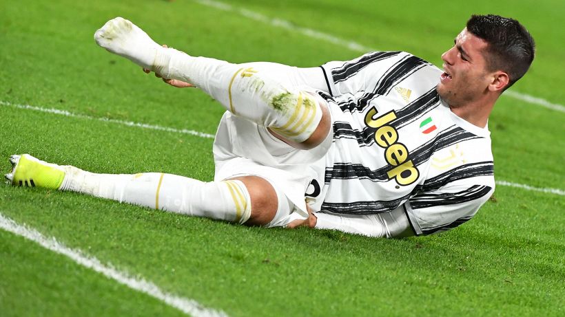Morata sostituito in Juventus-SPAL