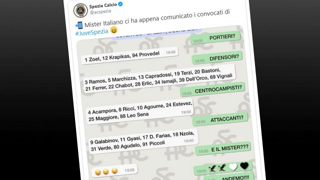 Serie A, Juventus-Spezia: i convocati di Italiano