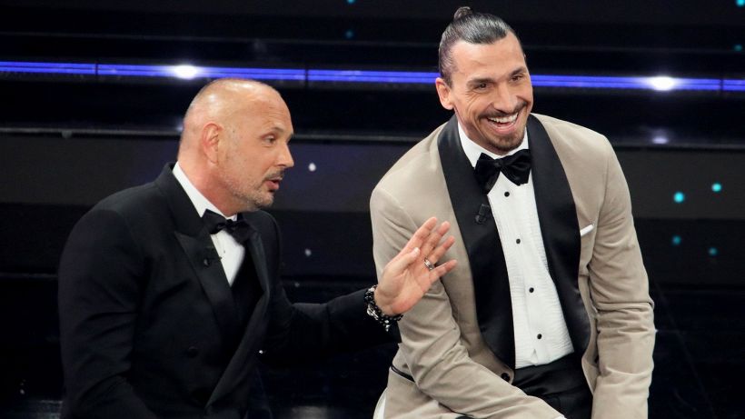 Ibrahimovic e Mihajlovic, duetto e commozione a Sanremo