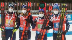 Biathlon, l'Italia sul podio con la staffetta mista