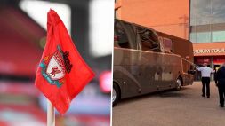 Paura per il Real Madrid a Liverpool: il pullman preso a sassate