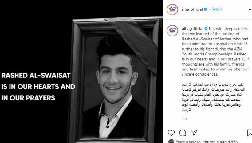 Tragedia ai Mondiali di boxe youth: Rashed Al-Swaisat è morto