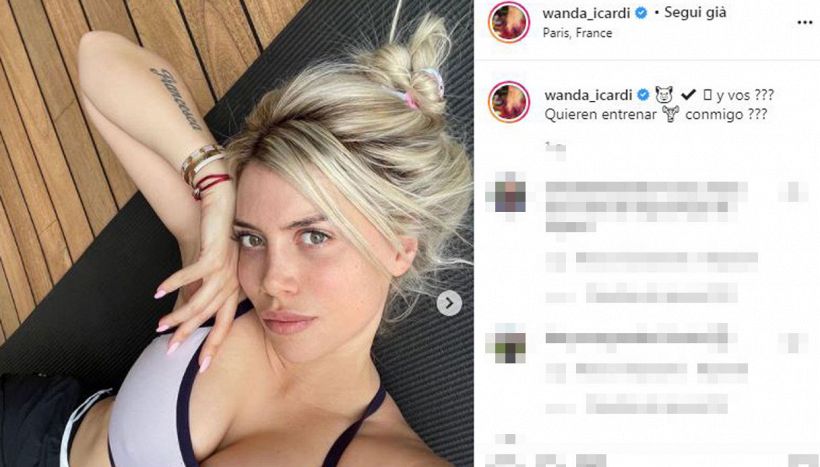 Wanda Nara torna a giocare e ricorre alle note provocazioni