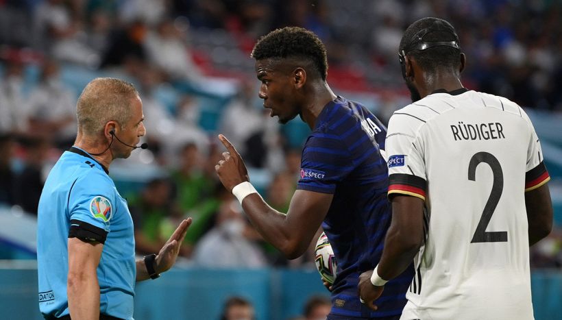 Euro 2020, il morso di Rudiger a Pogba è un caso: Uefa pronta