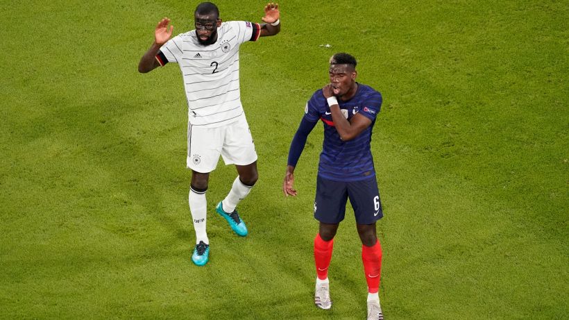 Euro 2020, Francia-Germania: le parole di Rudiger sul morso a Pogba