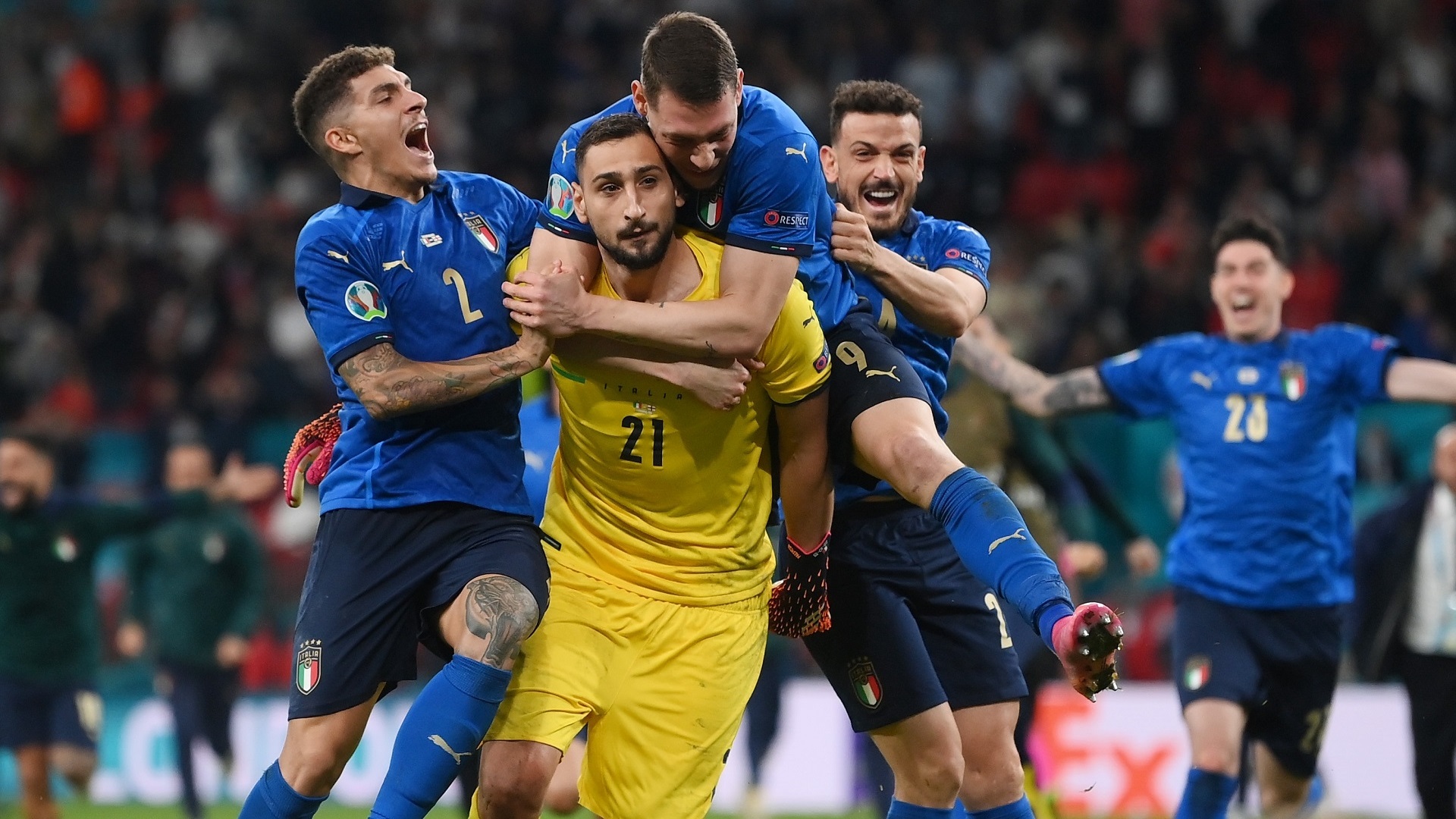Euro 2020, pagelle Italia-Inghilterra: Chiellini-Donnarumma due giganti