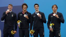 Tokyo 2020, staffetta 4x100 stile libero: argento, le foto