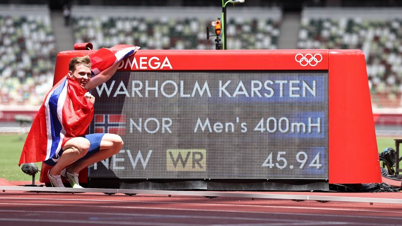 Pazzesco record del mondo di Karsten Warholm nei 400 hs maschili