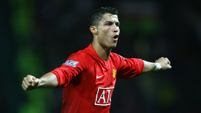 Cristiano Ronaldo al Manchester United ancora con la maglia numero 7