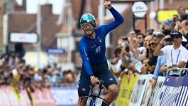 Mondiali Ciclismo: bis di Ganna a cronometro, le foto