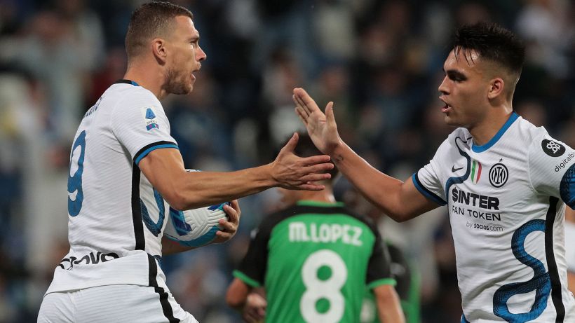 Dzeko e Lautaro la ribaltano: l’Inter espugna il Mapei Stadium