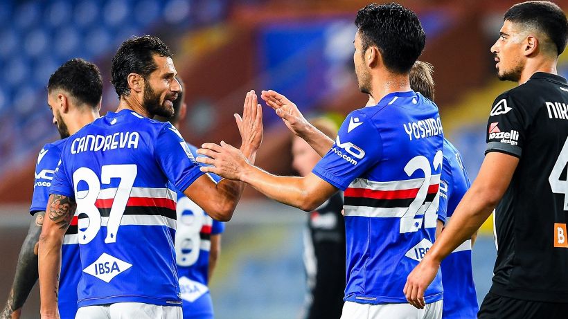 La Samp stende lo Spezia grazie a Candreva