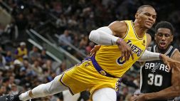 LeBron non c'è, ci pensa Westbrook: Lakers in risalita