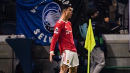 Champions League, Cristiano Ronaldo infastidito durante l'intervista a Bergamo