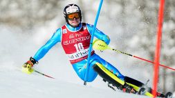 Sci, Vinatzer fuori all'ultima porta nello slalom. Vince Noel