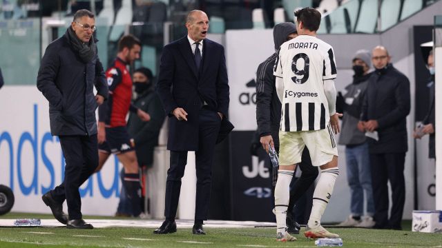 Battibecco Allegri-Morata in Juventus-Genoa: "Devi stare zitto"