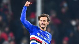 Gabbiadini, gol "speciale": esce durante il check del VAR, esulta dalla panchina