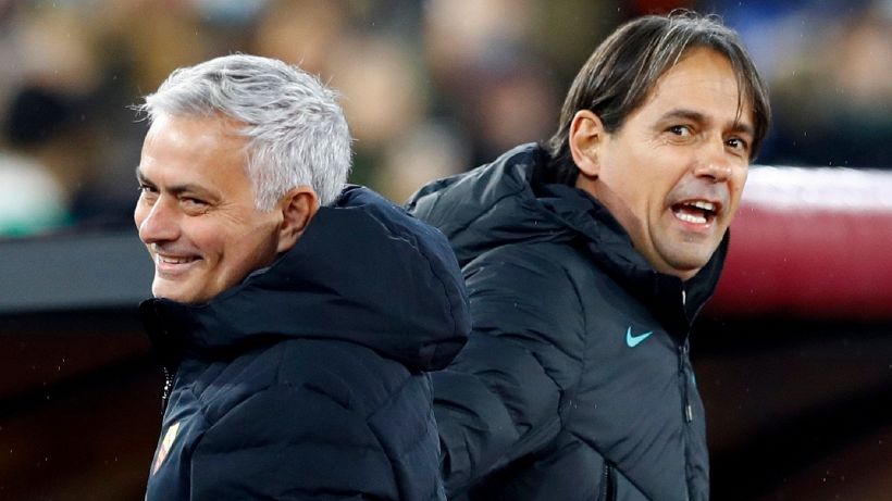 Roma-Inter: Inzaghi gongola, Mourinho stronca i suoi e se ne va