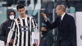 Juve-Napoli, Allegri lapidario su Alvaro Morata: annuncio ufficiale