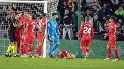 Coppa del Re, derby Siviglia sospeso al 41': Jordan colpito da un'asta