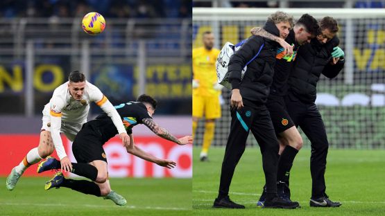 Bastoni ko: ansia Inter, Champions a rischio. Attesa esami, le foto