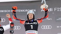 Sci Alpino: Kristoffersen fa suo lo slalom di Garmisch, Vinatzer 7°