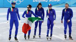 Olimpiadi, Italia d'argento nella staffetta short track: le foto