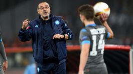 Lazio: Sarri-Mertens contatto