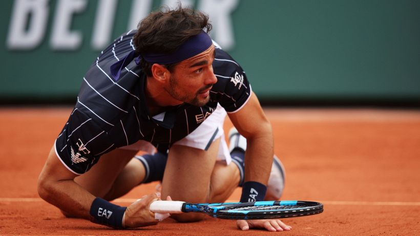 Roland Garros: Fognini si ritira per infortunio. Djokovic ok, Zverev e Alcaraz rischiano