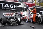 F1, Gp Monaco: che paura Schumacher, la sua Haas si spezza in due. Foto