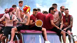 Roma, 100mila tifosi al Circo Massimo per festeggiare la coppa: le foto