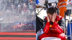 F1, Gp Francia: il dramma e la delusione dipinta sul volto di Leclerc dopo l'incidente