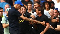 Antonio Conte scatenato contro Tuchel, le foto choc della rissa