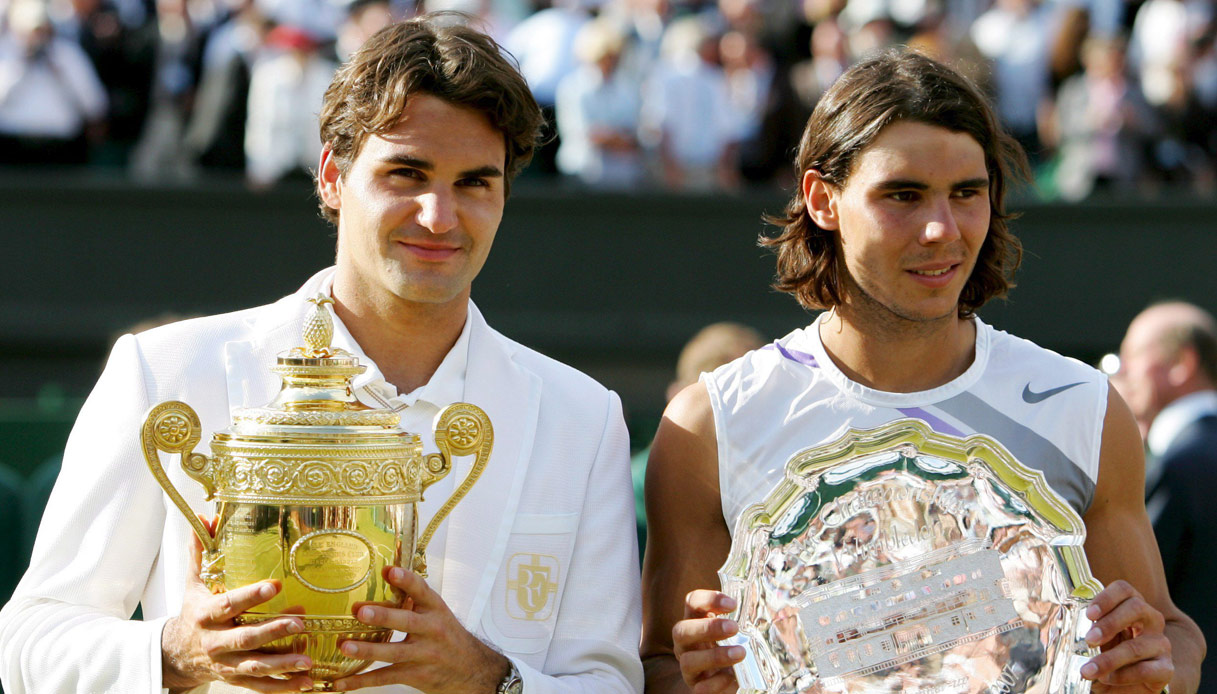 Roger Federer e Rafa Nadal a Wimbledon