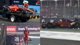 F1, Gp Messico: spavento Leclerc, va a sbattere. Ferrari a muro nelle libere, le foto