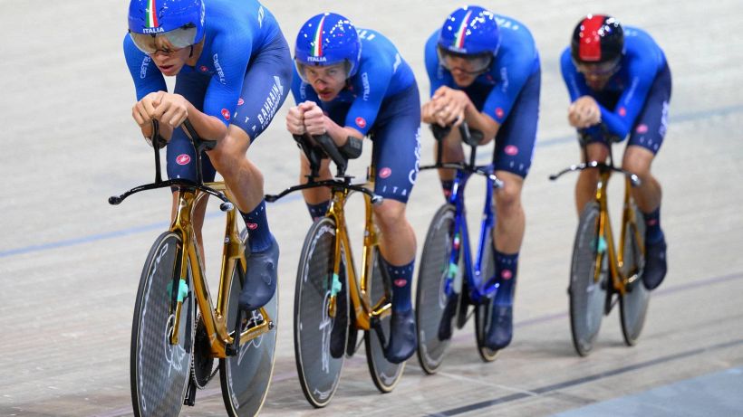 Ganna e soci non bissano l'oro di Roubaix ai Mondiali su pista